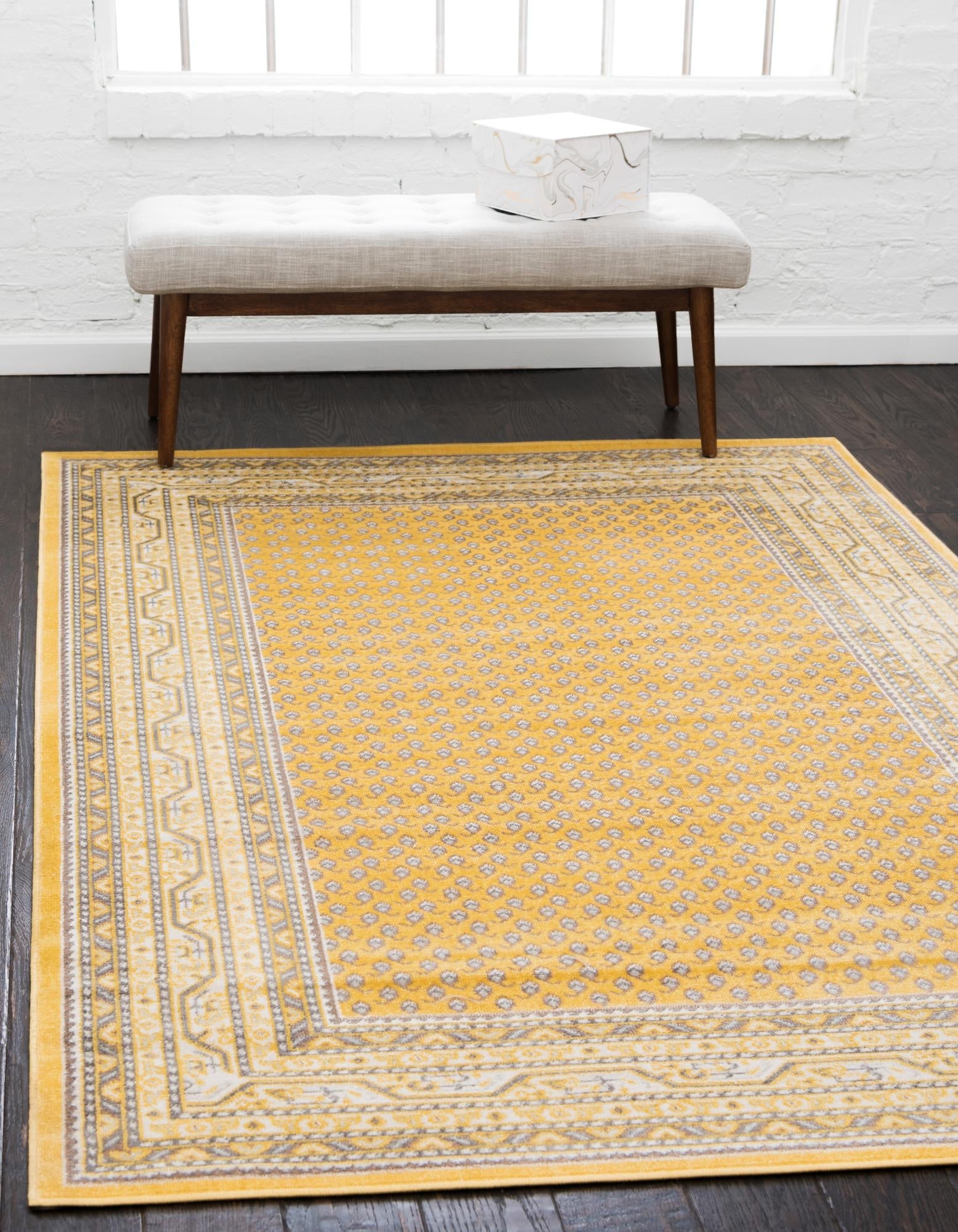 Soho Elegance Collection Area Rug -  Mercer (Yellow)