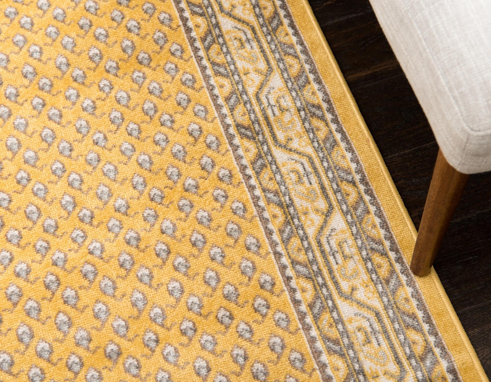 Soho Elegance Collection Area Rug -  Mercer (Yellow)