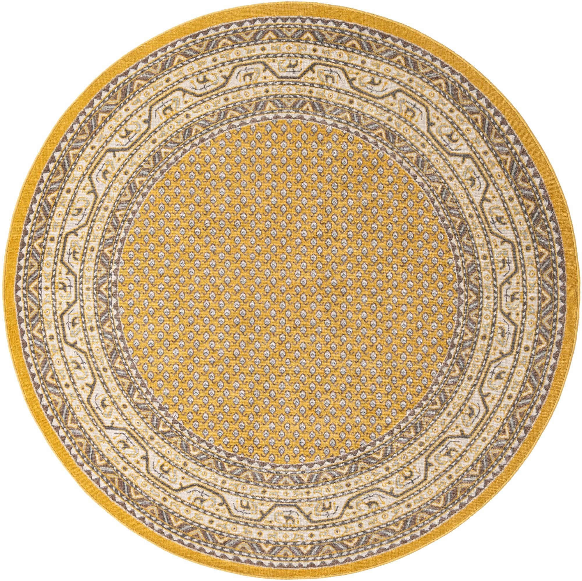 Soho Elegance Collection Area Rug -  Mercer (Yellow)