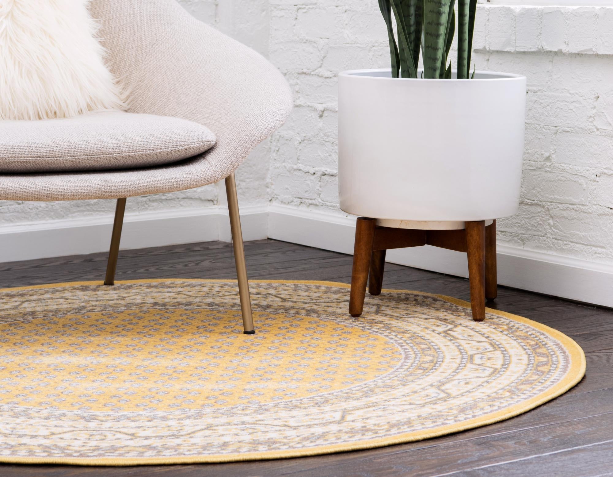 Soho Elegance Collection Area Rug -  Mercer (Yellow)