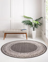 Soho Elegance Collection Area Rug -  Mercer (Gray) Round Gray  lifestyle 20