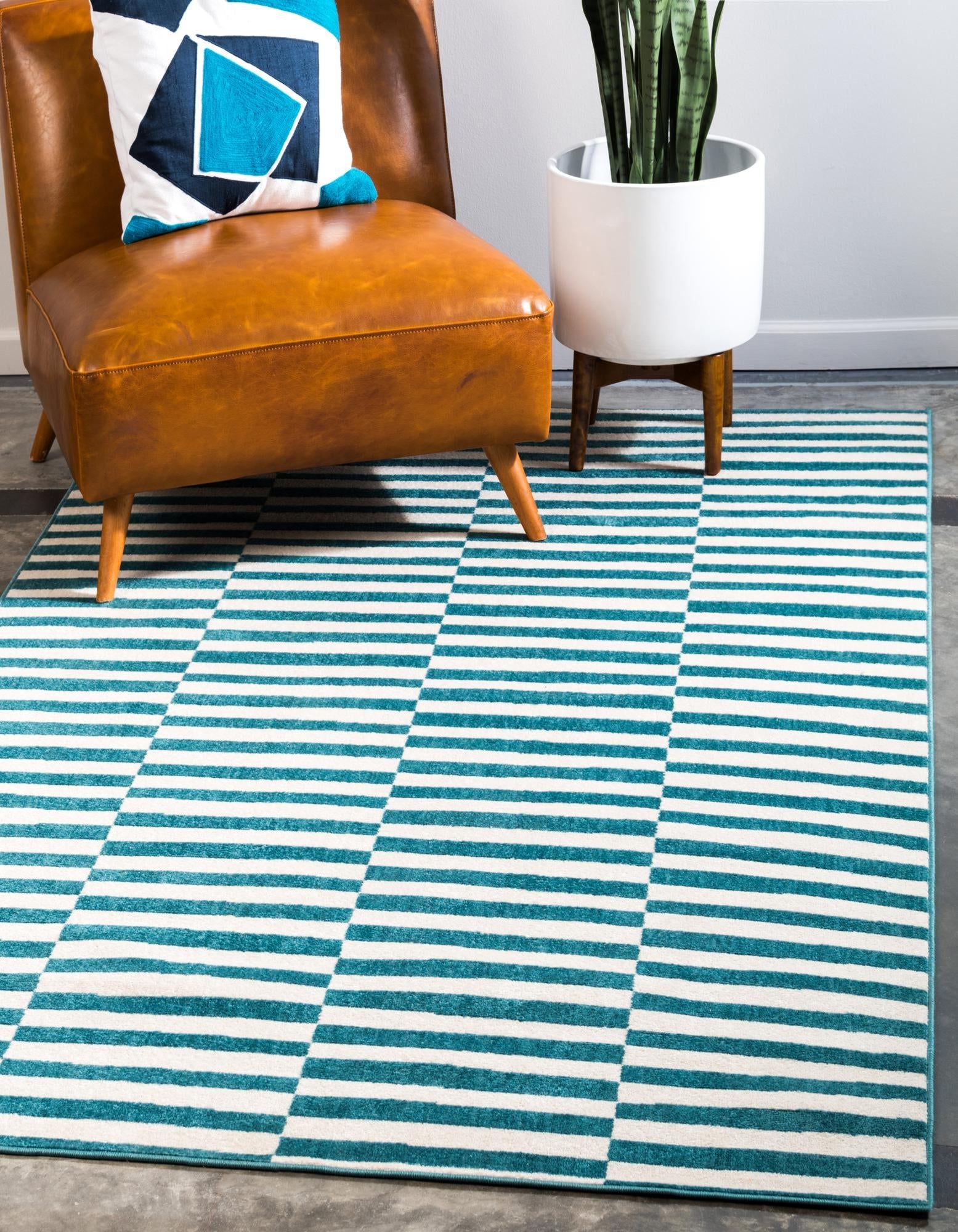 Soho Elegance Collection Area Rug -  Hudson (Turquoise)