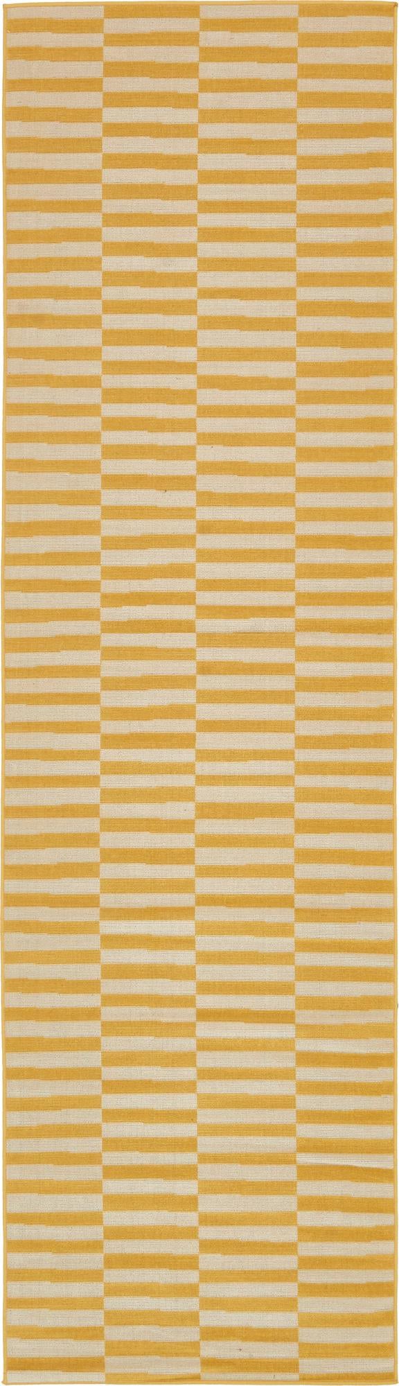 Soho Elegance Collection Area Rug -  Hudson (Yellow) Runner Yellow  lifestyle 16