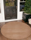 Soho Elegance Collection Area Rug - Chelsea (Light Brown) Round Light Brown  lifestyle 14