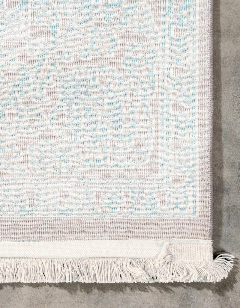 Rustic Charm Revival Collection Area Rug -  Pastoral Rectangle Light Blue  lifestyle 12