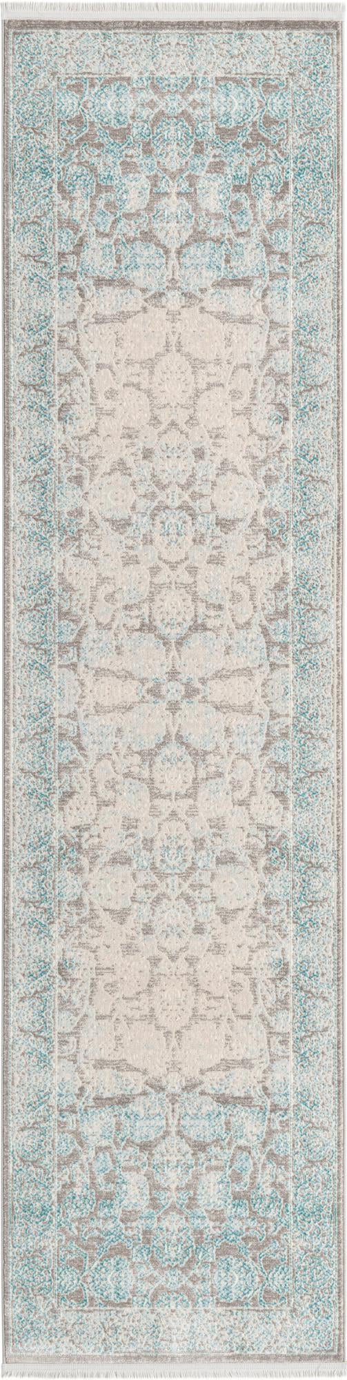 Rustic Charm Revival Collection Area Rug -  Pastoral Runner Light Blue  lifestyle 15