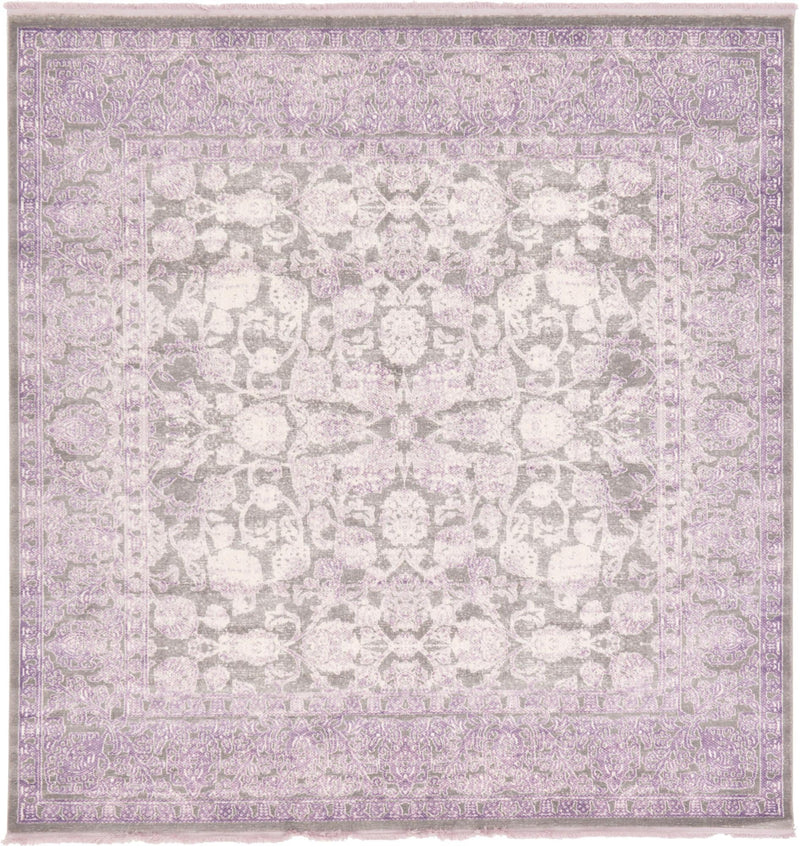 Rustic Charm Revival Collection Area Rug -  Pastoral Square Lilac  lifestyle 20