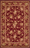 Versailles Elegance Collection Area Rug -  Meudon Rectangle Burgundy Main