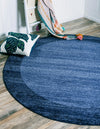 Studio Haven Collection Area Rug -  Conservatory (Navy Blue) Round Navy Blue  lifestyle 20