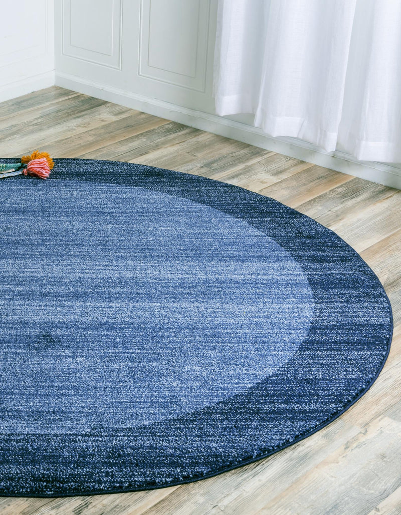 Studio Haven Collection Area Rug -  Conservatory (Navy Blue) Round Navy Blue  lifestyle 24