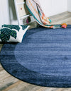 Studio Haven Collection Area Rug -  Conservatory (Navy Blue) Round Navy Blue  lifestyle 27