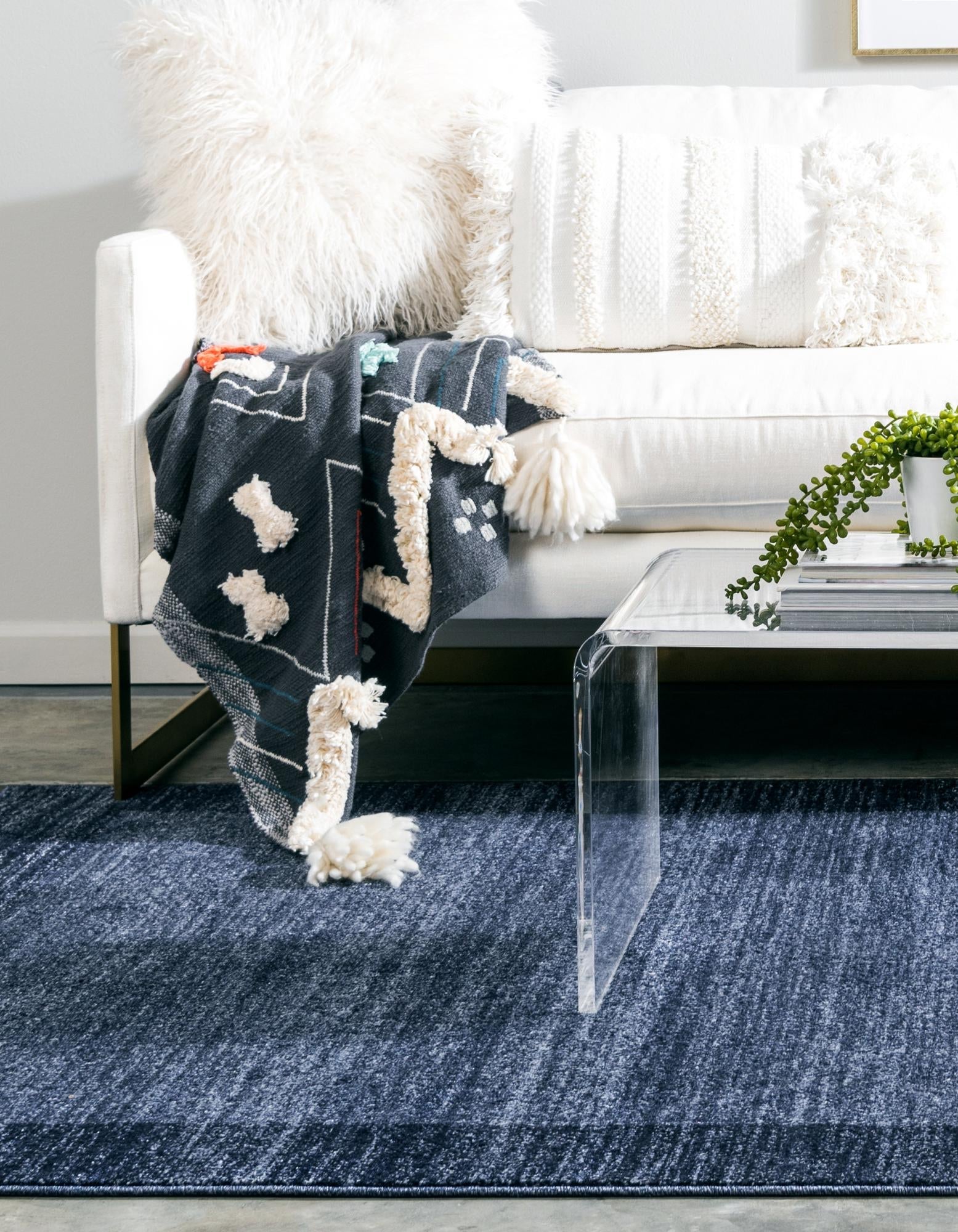 Studio Haven Collection Area Rug -  Conservatory (Navy Blue)