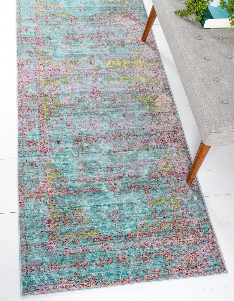 Lagoon Luxe Collection Area Rug -  Seabird Runner Blue  lifestyle 6