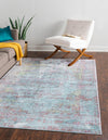 Lagoon Luxe Collection Area Rug -  Seabird Rectangle Blue  lifestyle 2