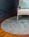 Lagoon Luxe Collection Area Rug -  Seabird Round Blue  lifestyle 5