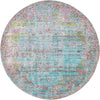 Lagoon Luxe Collection Area Rug -  Seabird Round Blue  lifestyle 4