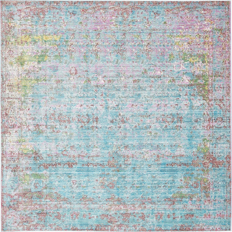 Lagoon Luxe Collection Area Rug -  Seabird Square Blue  lifestyle 3