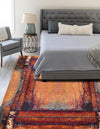 Marrakesh Elegance Collection Area Rug -  Sijilmasa Rectangle Orange  lifestyle 5