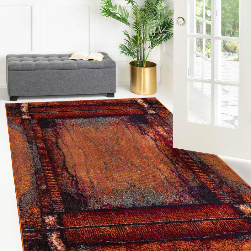 Marrakesh Elegance Collection Area Rug -  Sijilmasa Rectangle Orange  lifestyle 22