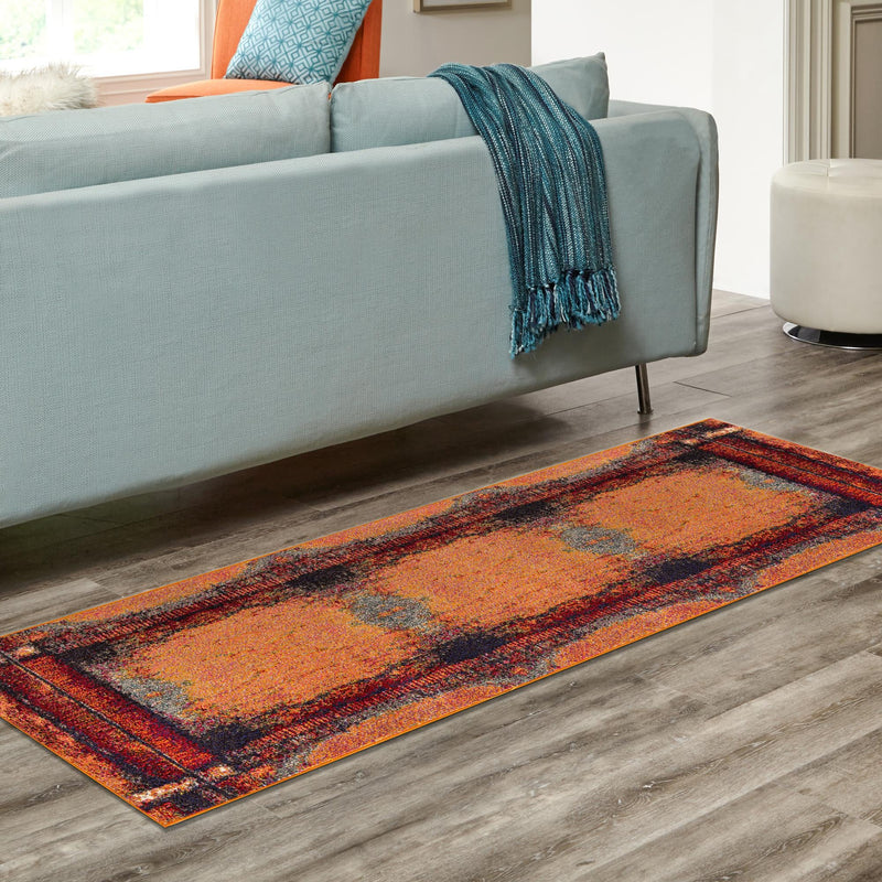 Marrakesh Elegance Collection Area Rug -  Sijilmasa Runner Orange  lifestyle 85