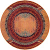 Marrakesh Elegance Collection Area Rug -  Sijilmasa Round Orange  lifestyle 27