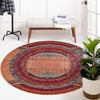 Marrakesh Elegance Collection Area Rug -  Sijilmasa Round Orange  lifestyle 84