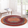 Marrakesh Elegance Collection Area Rug -  Sijilmasa Round Orange  lifestyle 86