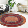 Marrakesh Elegance Collection Area Rug -  Sijilmasa Round Orange  lifestyle 89