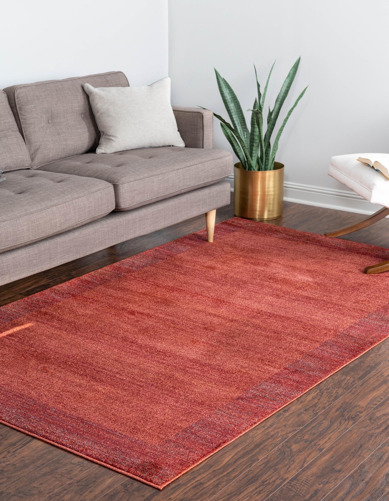 Studio Haven Collection Area Rug -  Conservatory (Terracotta)