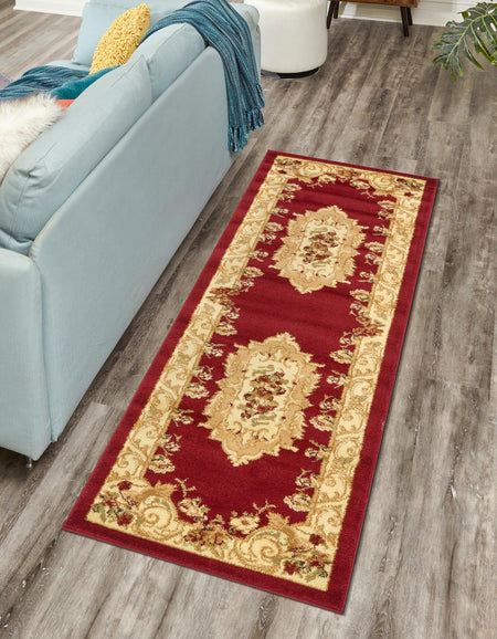 Versailles Elegance Collection Area Rug -  Louveciennes (Red)