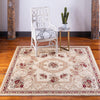 Versailles Elegance Collection Area Rug -  Louveciennes (Cream) Square Cream  lifestyle 20