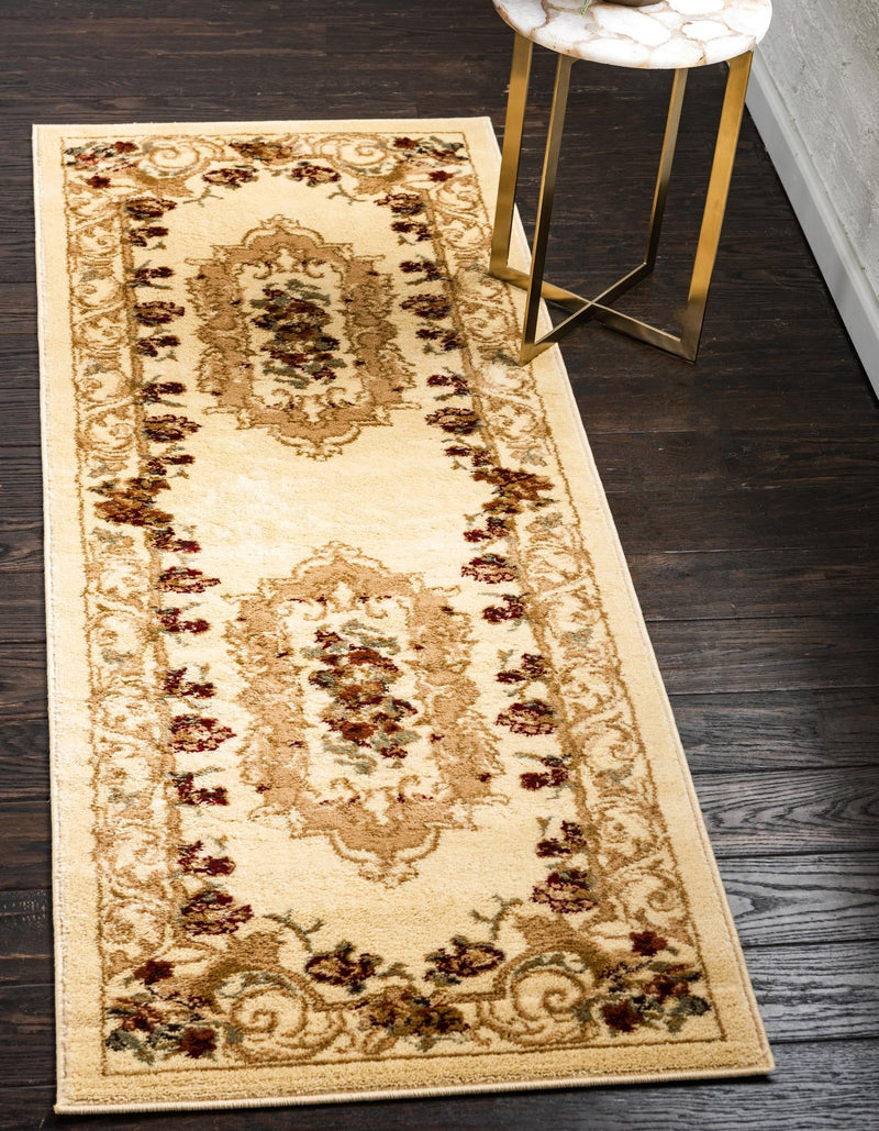 Versailles Elegance Collection Area Rug -  Louveciennes (Cream) Runner Cream  lifestyle 21