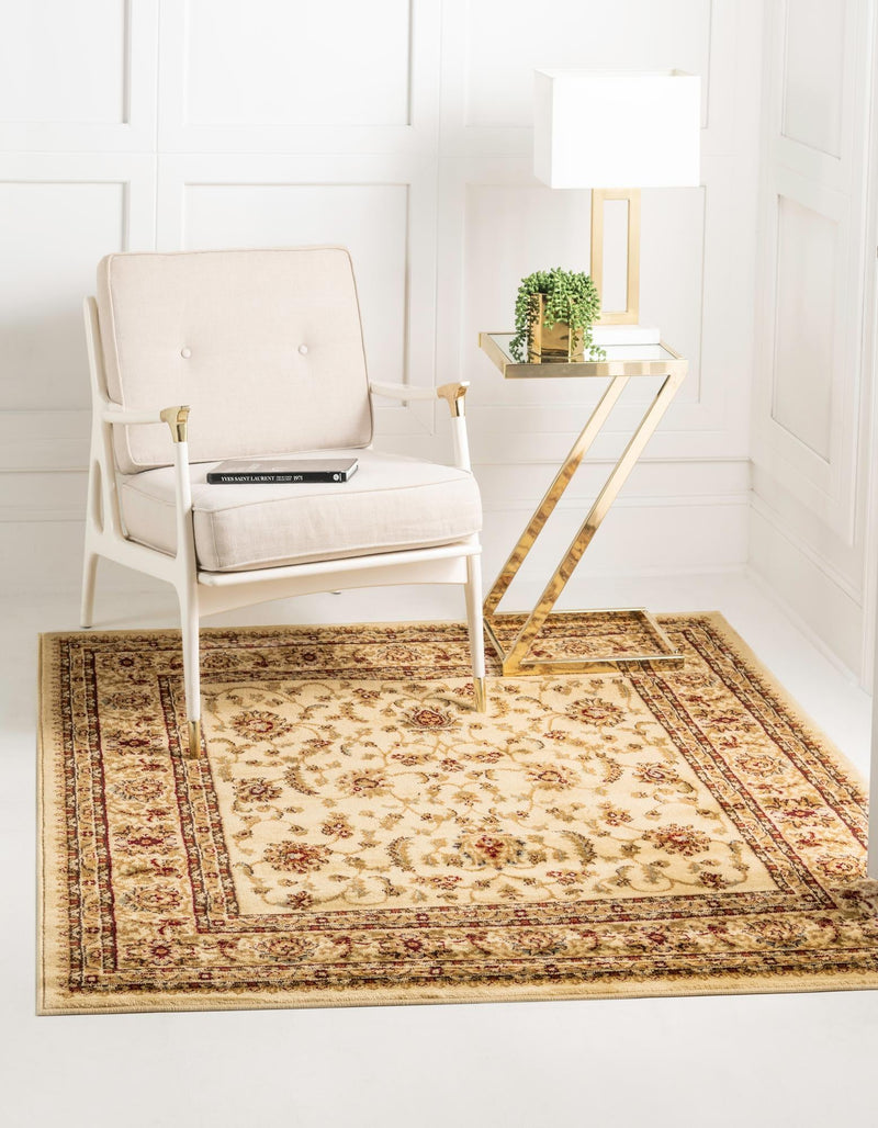 Jaipur Elegance Collection Area Rug -  Nahargarh (Cream) Square Cream  lifestyle 33