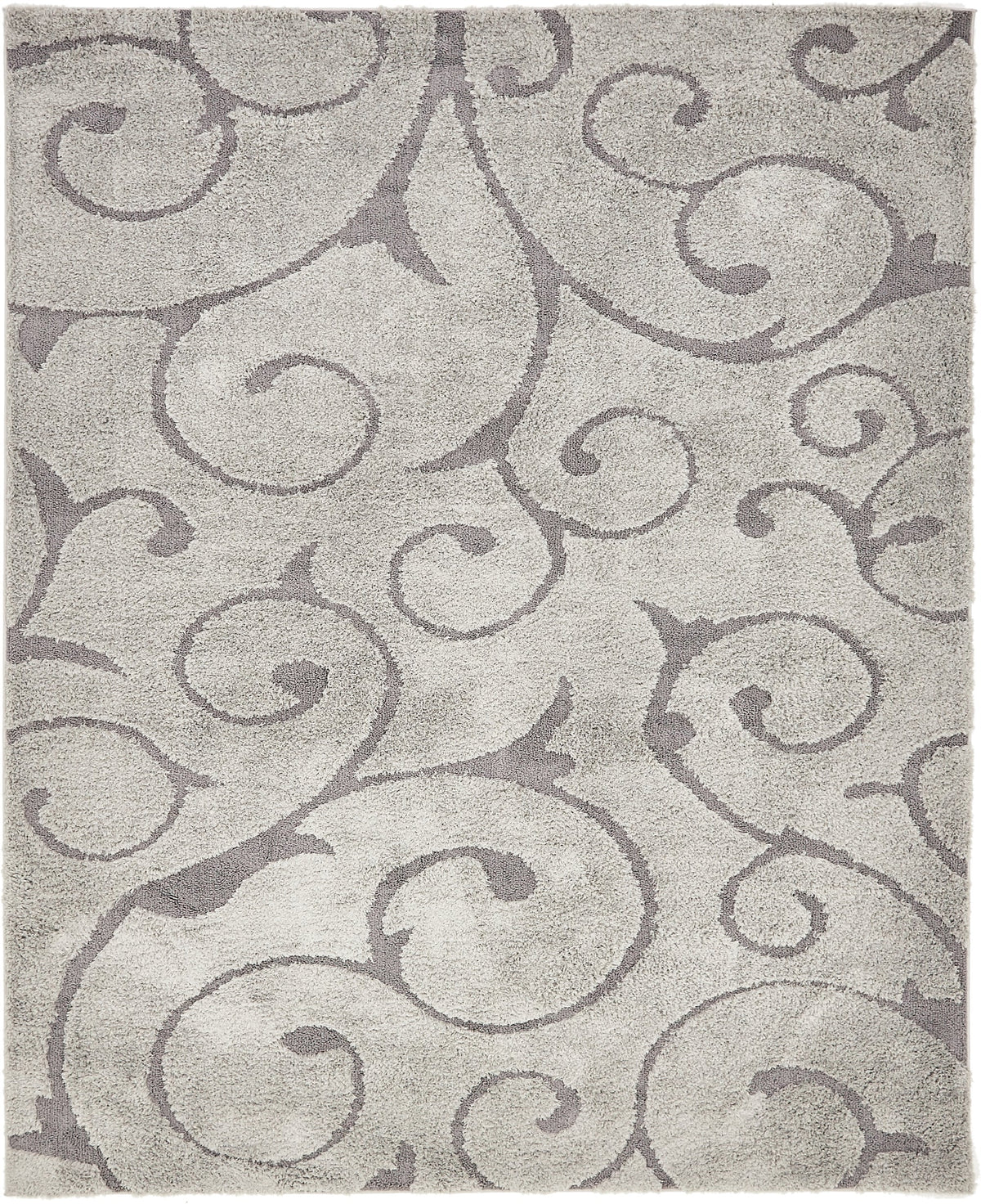 Botanical Bliss Shag Collection Area Rug - Blossomdale Rectangle Light Gray and Gray  lifestyle 2