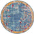 Lagoon Luxe Collection Area Rug -  Dockside Round Blue  lifestyle 13