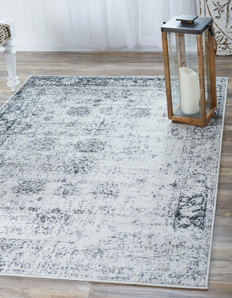 Riviera Elegance Collection Area Rug - Antibes (Gray) Rectangle Gray  lifestyle 47