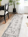 Riviera Elegance Collection Area Rug - Antibes (Gray) Runner Gray  lifestyle 0