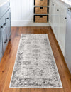 Riviera Elegance Collection Area Rug - Antibes (Gray) Runner Gray  lifestyle 24