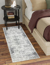 Riviera Elegance Collection Area Rug - Antibes (Gray) Runner Gray  lifestyle 27