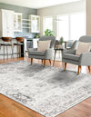 Riviera Elegance Collection Area Rug - Antibes (Gray) Rectangle Gray  lifestyle 5