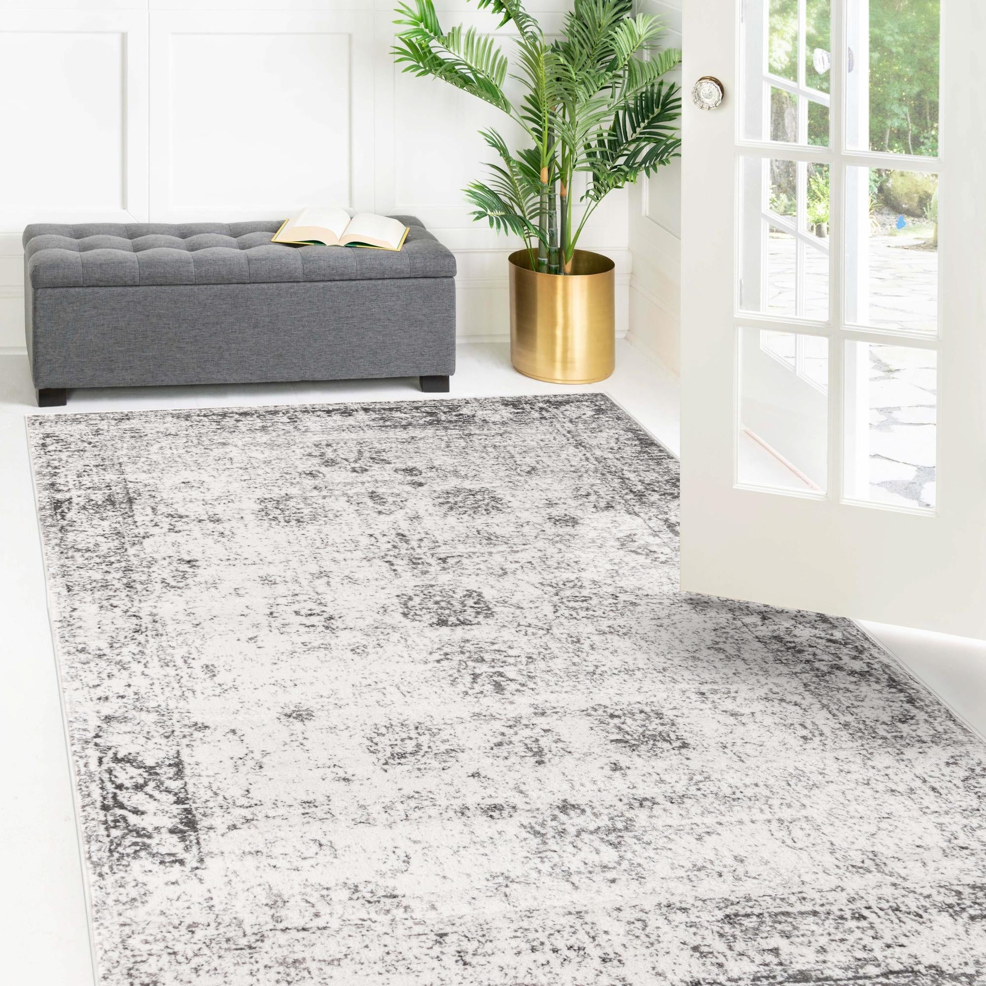 Riviera Elegance Collection Area Rug - Antibes (Gray)