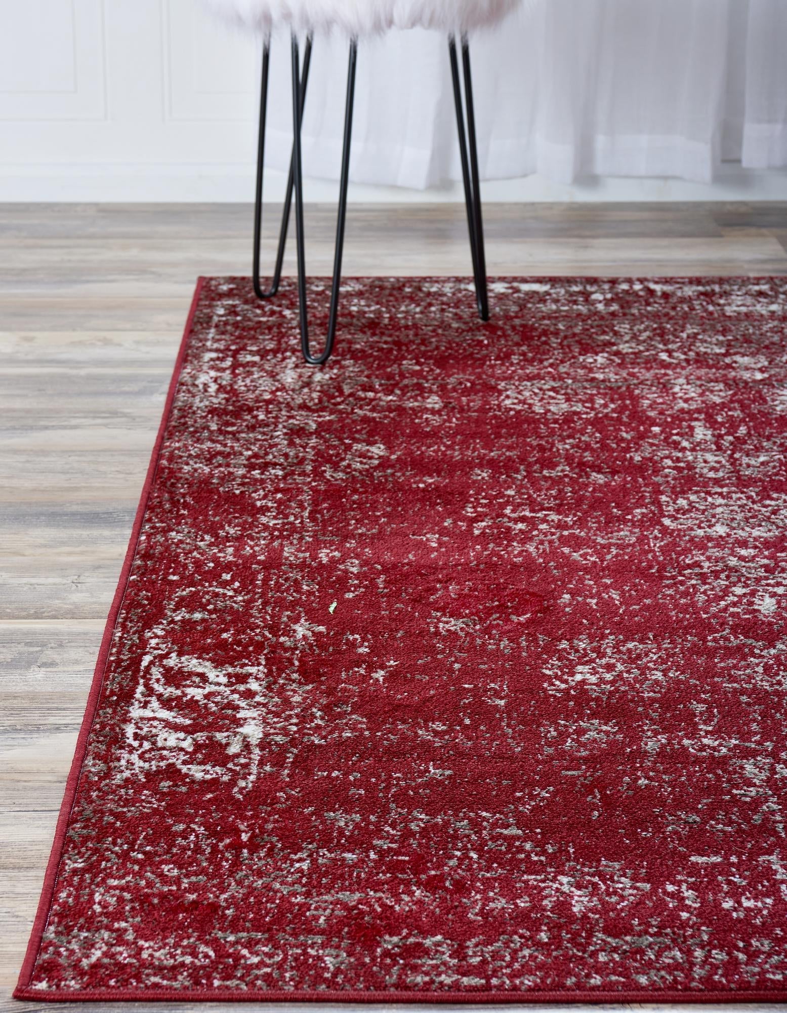 Riviera Elegance Collection Area Rug - Antibes (Burgundy)