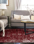 Riviera Elegance Collection Area Rug - Antibes (Burgundy)