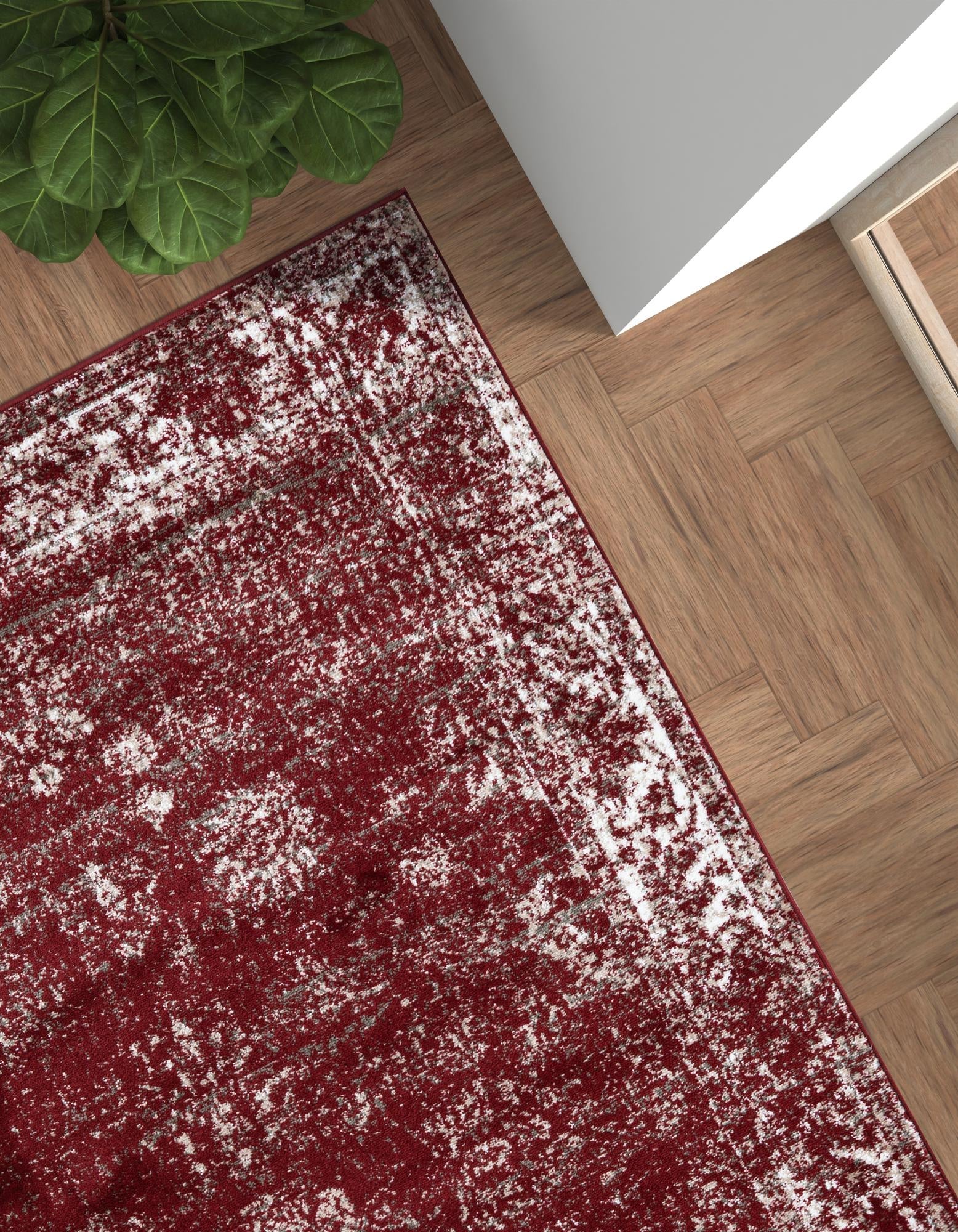 Riviera Elegance Collection Area Rug - Antibes (Burgundy)