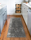 Riviera Elegance Collection Area Rug - Antibes (Dark Gray) Runner Dark Gray  lifestyle 3