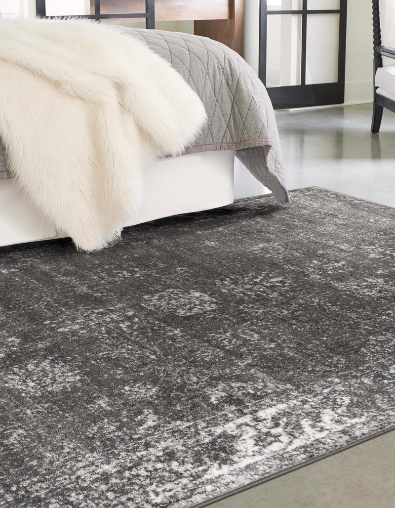 Riviera Elegance Collection Area Rug - Antibes (Dark Gray) Rectangle Dark Gray  lifestyle 9