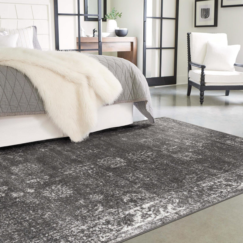 Riviera Elegance Collection Area Rug - Antibes (Dark Gray) Rectangle Dark Gray  lifestyle 53