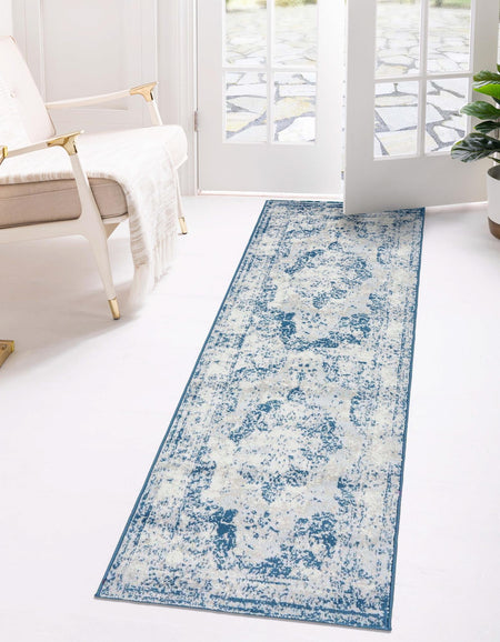 Riviera Elegance Collection Area Rug -  Menton (Blue)