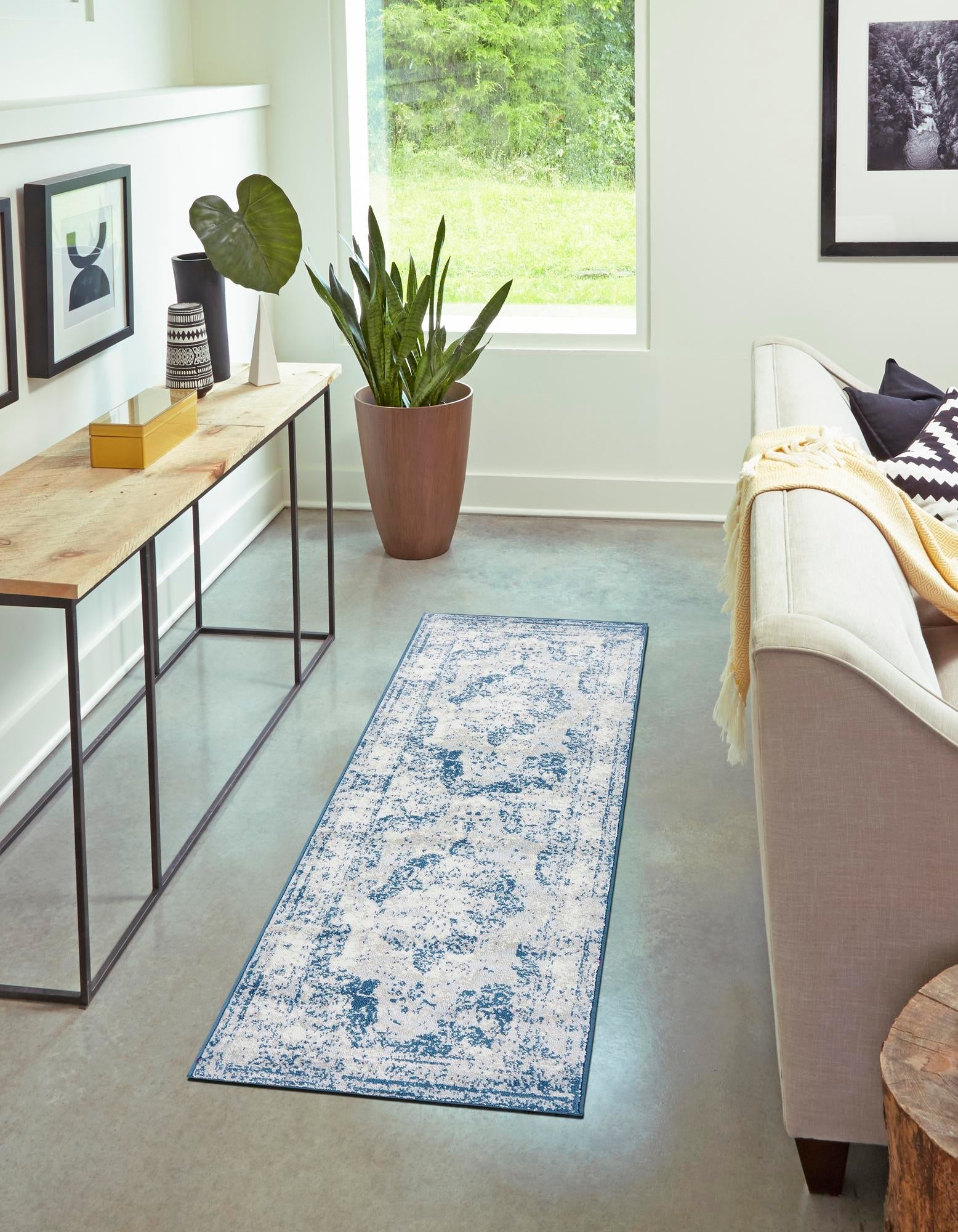 Riviera Elegance Collection Area Rug -  Menton (Blue)