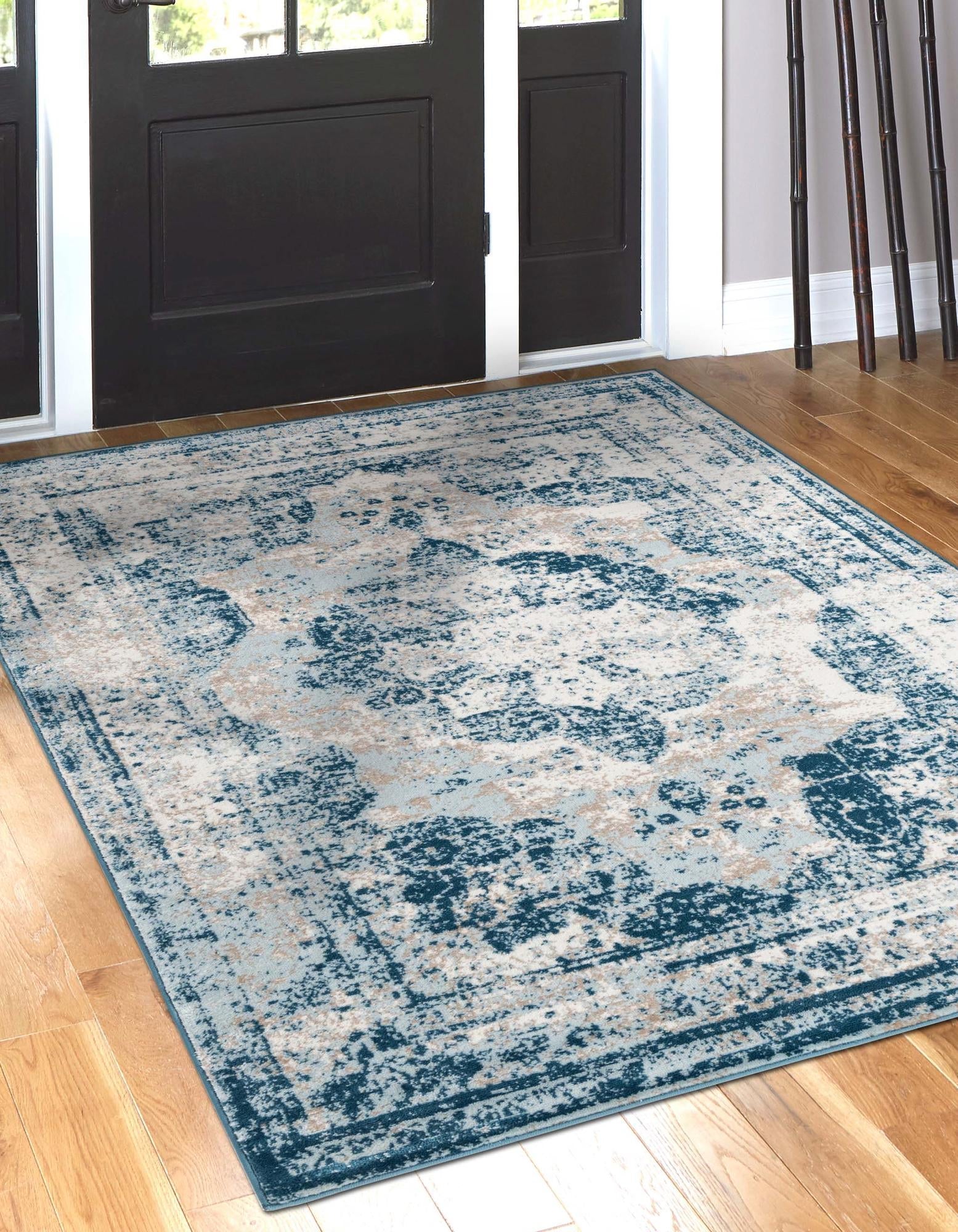 Riviera Elegance Collection Area Rug -  Menton (Blue)